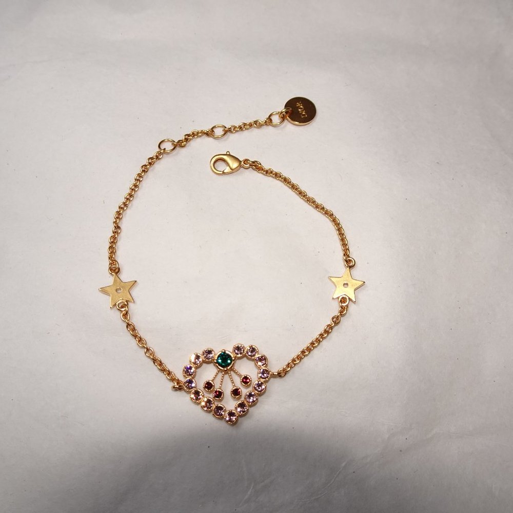 Dior In Heart Lights Bracelet Gold-Finish Metal N Multicolor Crystals - Picture 7 of 14